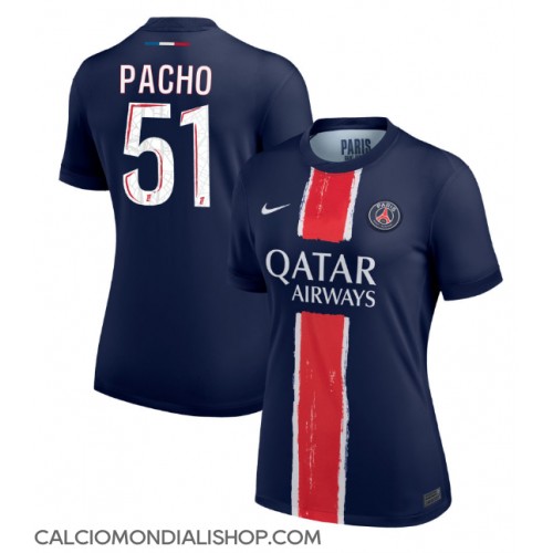 Maglie da calcio Paris Saint-Germain Willian Pacho #51 Prima Maglia Femminile 2024-25 Manica Corta